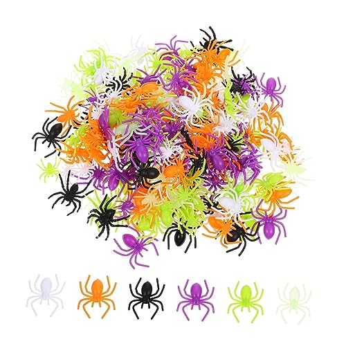 TOYANDONA 200Stücke Kunststoff Spinnen Realistische Halloween Streichprops Partydekoration und Gruselatmosphäre für Spukhaus und Halloween Feiern von TOYANDONA