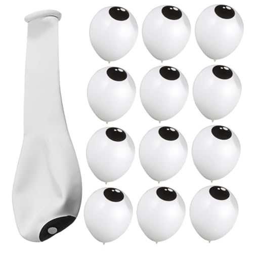 TOYANDONA 200st Halloween-augapfel-latexballons Augapfel Ballons Partyballons Ballon Ballon Glühen Ballon Tierballons Ballonbogen-kit Fiesta Halloween -party -dekorationen Neon Weiß Emulsion von TOYANDONA