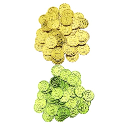 TOYANDONA Set Mit 200 Stück Goldenen St. Patricks Day-Kunststoff-fälschungen Für Partys Dekorative Requisiten von TOYANDONA