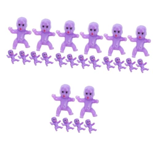 TOYANDONA 200stücke Miniature Figuren Aus Plastik Mini Babypuppen Für Dekoration Shower Spiele Und Kreative Projekte Als Partyzubehör von TOYANDONA
