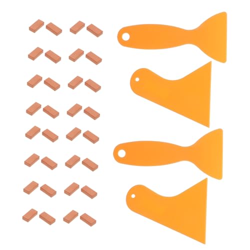 TOYANDONA 204 Stück Maßstab Rote Modellbausteine für Puppenhaus Mini Garten Diorama DIY Bastelmaterial Langlebige Miniatur Mauersteine von TOYANDONA