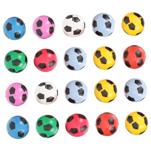 TOYANDONA Synthetischer Gummi-hüpfball 20 Stück/packung Mini-fußball Für Drinnen Und Draußen Osterspielzeug von TOYANDONA