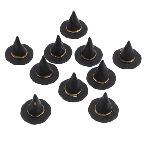 TOYANDONA 20St Halloween-Hexenhut Hexenhut für Puppen Miniaturen Kleiner Hexenhut Halloween- -Dekorationen Mini-Hexenhüte für Getränke winzig Hexenhut-Dekore Mini-Hexenhut Plastik Black von TOYANDONA