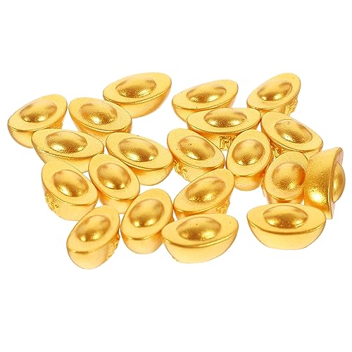 TOYANDONA 20St Mini-Barren Miniatur Puppenhaus -Accessoire Puppenhauspflanze Szene Figur für den einzug glucksbringer Mini- -Modelle Mini- -Dekoration Harz Golden von TOYANDONA