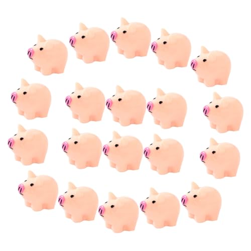 TOYANDONA 20St Miniatur-Schweinchenfiguren Puppe Badespielzeug ausgestopft Tiere Landschaftsschweinchenfigur car Decoration autodeko gartendeko Mini-Schweinchen-Modell Tierfigur aus Harz von TOYANDONA