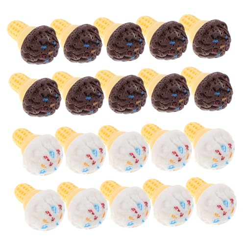 TOYANDONA 20St Neon zappeln Behälter Bausatz Miniatur Simulation Mini Eiscreme Ornament Puppenhaus Requisiten Mini-Hauseis Tiny House Eisdiele Mini-Hausschmuck Mikrolandschaft Harz von TOYANDONA