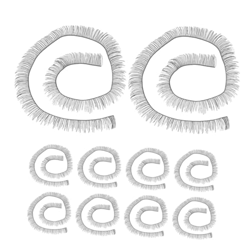 TOYANDONA 20St Puppe falsche Wimpern Gesicht Mädchen Bausatz Eyeliner Vor Puppenhaus zart Puppen Accessoires schminkpuppe Puppenwimpern dekorative Wimpern für zu Hause Puppenzubehör Pa Black von TOYANDONA