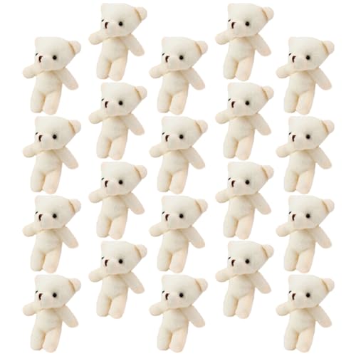 TOYANDONA 20St Schlüsselanhänger kleine Bären Mini-Tier-Plüsch Hängender Bärenanhänger kuschelbären Plush kleine Bären Verschleißfester Mini-Bärenanhänger Stoff von TOYANDONA