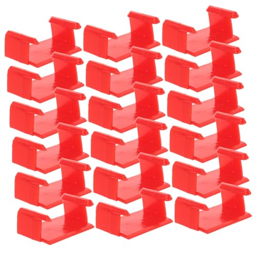 TOYANDONA 20 Stück Kunststoff-bahngleisverbinder Für Kinderspielzeug Miniatur-bahngleis-Clips Modelleisenbahn-zubehör Rote Clips Für Kleinkinder von TOYANDONA