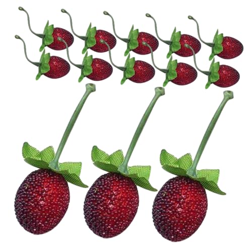 TOYANDONA Erdbeer-Party-Foto-Requisiten 20 Stück Künstliche Erdbeeren Dekorative Künstliche Früchte Für Zuhause Dekorationen von TOYANDONA