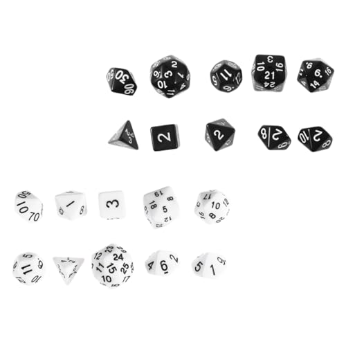 TOYANDONA 20St facettierte Würfel polyedrische Würfel Unterhaltungswürfel Brettspiele Stütze Spiel Würfel Zahlenwürfel mehrseitige Würfel lustige Würfelspiel-Requisiten Partyzubehör Acryl von TOYANDONA