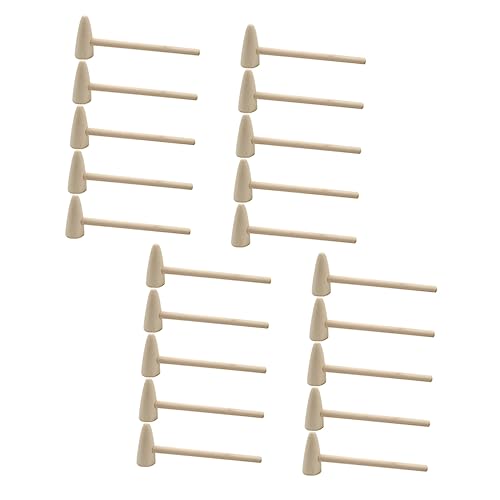 TOYANDONA 20Stücke Mini Mallets Aus Holz Für Kleine Schlägel Für Kreatives Für Bastelprojekte Und Lernspiele Geschenkidee Für Jungen Und Mädchen von TOYANDONA