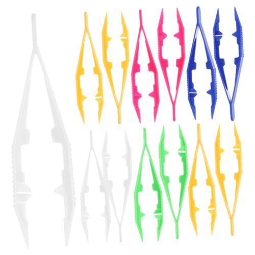 TOYANDONA 20st Leichte Pinzette Aus Kunststoff Schlüsselanhänger Pinzette Pinzetten Für Männer Perlenpinzette Perlen-Kits Pinzette Für Kleine Kleiderbügel Bastelpinzette Pp von TOYANDONA
