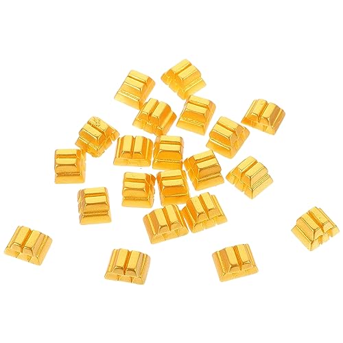 TOYANDONA Mini Golden Bricks Ornament 20 Stück Miniatur Harz Gold Bars Realistisches Modell Für Puppenhaus von TOYANDONA