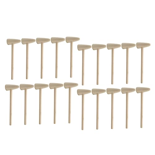 TOYANDONA 20 Stück Mini-holzschlägel Für Kinder – Sicheres Und Sanftes Spielzeug Multifunktionale Kuchenschlägel von TOYANDONA