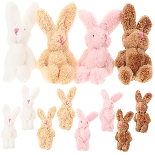 TOYANDONA 20st Plüschhasenpuppe Kaninchenpuppe Mini-plüschkaninchen Mini-Kaninchen Aus Weichem Plüsch Der Kleine Hase Ausgestopftes Tierspielzeug Kaninchen-korbfüller Kurzer Plüsch von TOYANDONA