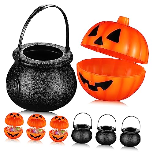 TOYANDONA 20st Süßigkeiten Eimer Halloween-spiele Für Kinderparty Halloween-skelett-dekorationen Bonbonkorb Kleines Kürbisdekor Halloween-süßigkeiten-eimer Kürbisglas Süßigkeitenglas Plastik von TOYANDONA