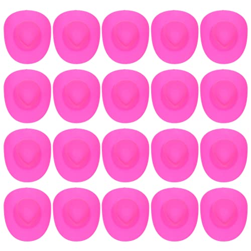 TOYANDONA 20st -cowboyhut Mini-Hut- Mikrospielzeug Miniatur Kappe Mini-Puppen Zubehör Für Puppenhäuser Hut Für Minihauspuppe Minihüte Zum Ankleiden Von Puppen Rosa Plastik von TOYANDONA