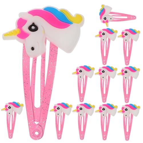 TOYANDONA 20stücke Einhorn-haarspangen Cartoon-Design Schnapp-haarspangen Für Mädchen Hübsche Haar-Accessoires Robust Und Langlebig von TOYANDONA