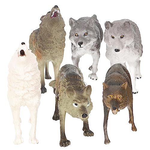 TOYANDONA 21 STK Winterwolfsrudel-Modell sammeltassen sammlerstücke Pädagogisches Tiermodell Tierfiguren für Kreativität Tierfiguren für Spaß Spielzeug Kleine Tiere Statue Geschenk Kind Abs von TOYANDONA