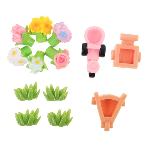TOYANDONA 22 Teiliges Miniatur Kunstblumen Farbenfrohe Mini Dekorblumen aus Resin Platzsparende Mini Pflanzen für Mikro Gärten Schreibtisch Puppenhaus und Tortendekoration von TOYANDONA