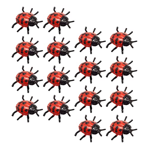 TOYANDONA 22st PVC-Simulation Marienkäfer Miniatur Simulierte Marienkäfer Figuren Mini-marienkäfer-Figur Kaninchen Puppe Statische Marienkäfermodelle PVC-Kunststoff Rot von TOYANDONA