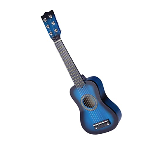 TOYANDONA 23 Musikinstrumente Spielzeuggitarren Für Kleinkindgitarre Tragbare Gitarre Kindergitarre Kindergitarre Blau Holz von TOYANDONA