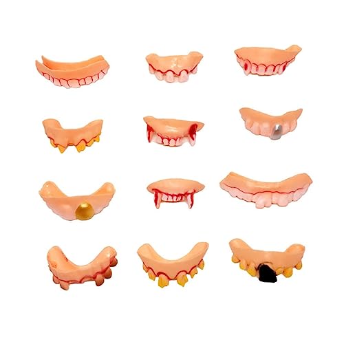 TOYANDONA 24 STK Kosmetische Zähne Für Frauen Spielzeug Mit Falschen Zähnen Falsche Zähne Abschlussball Geschenke Prothesenzähne Make-up-Spielzeug Vampir Halloween von TOYANDONA