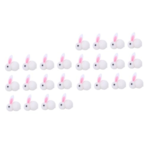 TOYANDONA 24 STK Plüschhase Kinder weihnachtsdeko Lovely Weihnachten Plüsch hängender Anhänger Stofftiere ausgestopfter Hase Desktop-Kaninchen-Puppendekoration Mini-Hasen von TOYANDONA