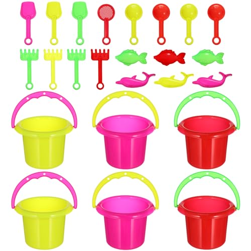 TOYANDONA 24 Sandeimer Und Schaufeln Für Kinder Interessantes Mini-Eimer-Strandspielzeug Für Kinder Mit Schaufeln Sandformen Rechen Schaufel Delfinfisch-Tabletts Spielzeug Für TOYANDONA 24 Sandeimer Und Schaufeln Für Kinder Interessantes Mini-Eimer-Strandspielzeug Für Kinder Mit Schaufeln Sandformen Rechen Schaufel Delfinfisch-Tabletts Spielzeug Für von TOYANDONA