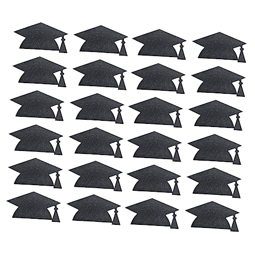 TOYANDONA Stück Bachelor-Hut-Aufkleber Aufkleber Für Abschlusskappe Dekorationen Für Die Graduiertenmütze Grad Kappe Abschlussflaschendekorationen Papier Black von TOYANDONA