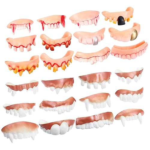 TOYANDONA Stück Halloween Zahnersatz Halloween Dekorationen Halloween Kostüm Falsche Zähne Lustige Zahnprothesen Zähne Witz Rollenspiel Dekore Falsche Requisiten Party von TOYANDONA