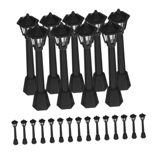 TOYANDONA 24 Stück Miniatur Straßenlaternen Modell Miniatur Straßenlampen für Modellbau Landschaft Deko Mini Straßenlampen für DIY Basteln Puppenhaus Garten Accessoire von TOYANDONA