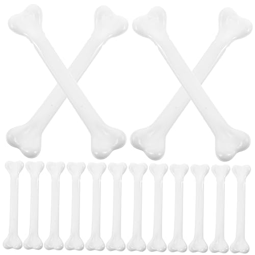 TOYANDONA 24 Stück Teiliges Fake Skelett Knochen für Halloween Deko Realistische Kunststoffknochen für Gruselige Partys Dekoration Leicht und Stabil für DIY Projekte und Scherzartikel von TOYANDONA