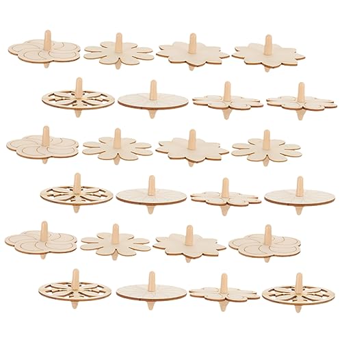 TOYANDONA 24 Stück Teiliges Holz Bastelset für Unlackierte DIY Holzgyroskope Formen Kreative Holzspielzeuge zum Bemalen Pädagogisches für Mädchen und Jungen für Geburtstage und Feiertage TOYANDONA 24 Stück Teiliges Holz Bastelset für Unlackierte DIY Holzgyroskope Formen Kreative Holzspielzeuge zum Bemalen Pädagogisches für Mädchen und Jungen für Geburtstage und Feiertage von TOYANDONA