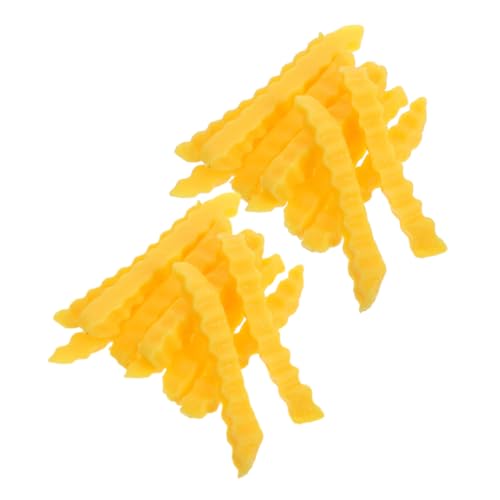 TOYANDONA 24 Stück Teiliges Künstliche Pommes Frites PVC Modelle Realistische Snack Deko für Party Tischdekoration und Fotorequisiten Robuste Farbechte Französische Kartoffelspielzeuge von TOYANDONA