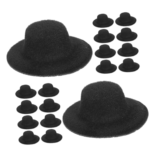 TOYANDONA 24 Stück Teiliges Mini Filzhüte für Bastelprojekte Kleine Miniatur-zylinder für Puppen Weihnachtsdeko und DIY Party-accessoires in Schwarz TOYANDONA 24 Stück Teiliges Mini Filzhüte für Bastelprojekte Kleine Miniatur-zylinder für Puppen Weihnachtsdeko und DIY Party-accessoires in Schwarz von TOYANDONA
