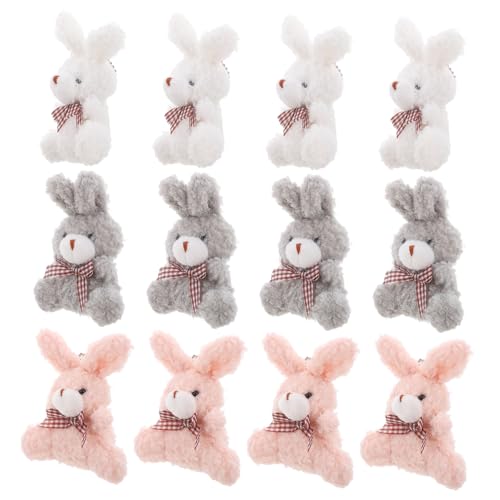 TOYANDONA 24 Stück Teiliges Plüsch Häschen Schlüsselanhänger Weiche Leichte Bunny Anhänger Dekorative Kuscheltiere für Taschen Rucksäcke Autoschlüssel Vielseitige Niedliche Zufällige Farbe von TOYANDONA
