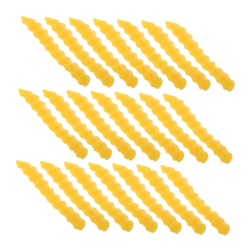 TOYANDONA 24 Stück Teiliges Simulierte Pommes Frites Modell Hochrealistische Wellenförmige Kartoffelattrappen Vielseitige Deko für Fenster Party Fotostudio Pflegeleicht Langlebig von TOYANDONA