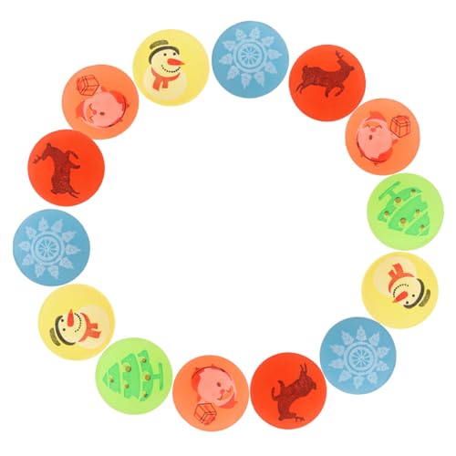 TOYANDONA 24 Stück Teiliges Weihnachts Leuchtende Hüpfbälle Robuste Feststoff Bouncy Balls mit Weihnachtsmotiven Glow in The Dark Party Mitgebsel für Xmas Feiern und Gruppenspiele TOYANDONA 24 Stück Teiliges Weihnachts Leuchtende Hüpfbälle Robuste Feststoff Bouncy Balls mit Weihnachtsmotiven Glow in The Dark Party Mitgebsel für Xmas Feiern und Gruppenspiele von TOYANDONA