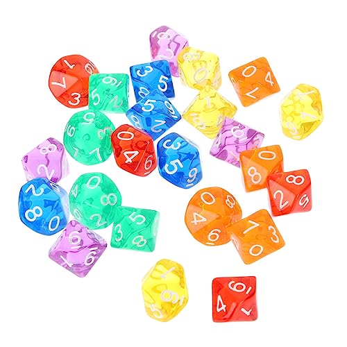 TOYANDONA 24-Teiliges Set Würfel Kabelbinder der Draht Kartenspiel Trennwände für Schallplatten Mathe настольные игры Gry planszowe Mathe-Spiele Tischspiele für Erwachsene Acryl von TOYANDONA