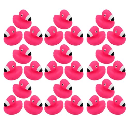 TOYANDONA 24St Flamingo- Chaps tiegerkostuem Lernspielzeug Toy kinderspielzeug Schwimmendes in der Badewanne Cartoon-Badespielzeug Vinyl Rosy von TOYANDONA
