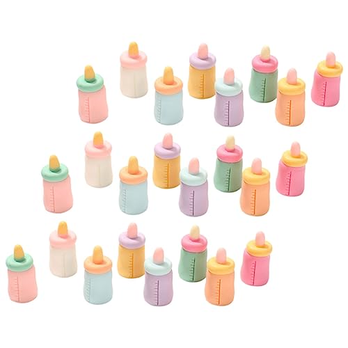 TOYANDONA 24St Mini simulierte Babyflasche -Babyzubehör Mini-Lebensmittel für kinderspielzeug Schmuck vorgeben kleine Minihaus-Spielzeuge von TOYANDONA