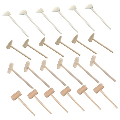 TOYANDONA Mini-hämmer Aus Holz Für Kinder 24-teiliges Interaktives Spielzeug Sicheres Material Für Meeresfrüchte-Partys von TOYANDONA