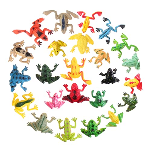 TOYANDONA 24St kleines Froschmodell Animals Toys for Tier für Lustige Froschfiguren Mini-Frosch Frösche Statuen Tiere kleine Froschfiguren Miniatur-Froschstatue PVC von TOYANDONA