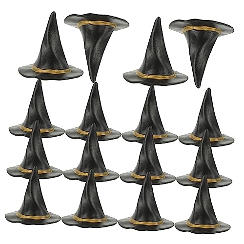 TOYANDONA 24Stücke Mini Hexenhut Deko Halloween Puppenhaus Zubehör für Kreative DIY Projekte und Festtagsdekoration und Besondere Anlässe von TOYANDONA