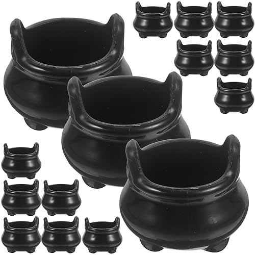 TOYANDONA 24Stücke Teiliges Mini aus Kunststoff Halloween Dekoration für Puppenhäuser Niedliche Kesselspielzeuge für Feste und Partys Miniaturen für Kreative Deko von TOYANDONA