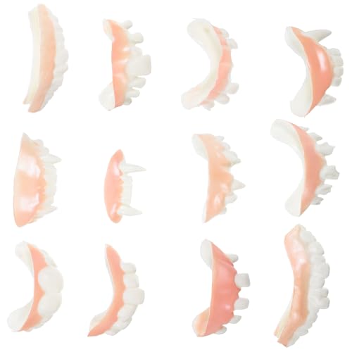 TOYANDONA 24st Halloween-zahnersatz Vorgeben Zähne Kleben Schnappzähne Zahnpasta Lustig Zahnförmig Reißzähne Halloween Falsche Zähne Schnarchmundstück Zähne Halloween Bausatz PVC von TOYANDONA