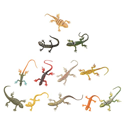 TOYANDONA 24st Künstliche Realistische Echsenfiguren Wohnkultur Gecko-Modelle Aus Kunststoff Eidechsenfigur Simulations-Gecko Plastik von TOYANDONA