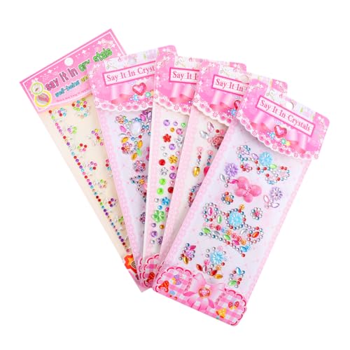 TOYANDONA 25 Blätter Wasserglasaufkleber Bunte Aufkleber Kinderaufkleber Kristallaufkleber Für Kinderspielzeug Aufkleber Acryl von TOYANDONA
